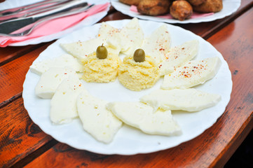 fried bread and cheese