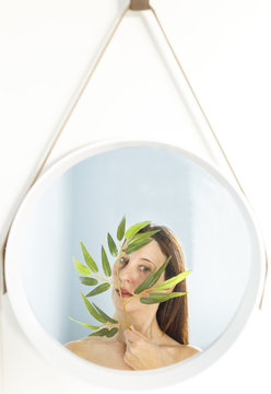 woman and mirror