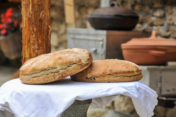 fresh traditionally baked bread
