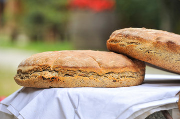 fresh traditionally baked bread