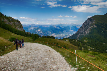Wanderweg in den Alpen, Monte Baldo