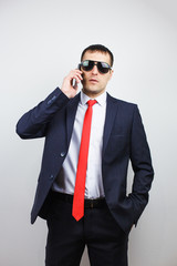 A man in a business sui