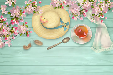 Easter Top View Background