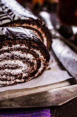 Sweet chocolate roll