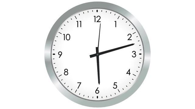 Analogue clock with fast moving hands