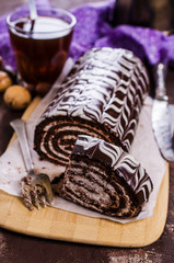 Sweet chocolate roll