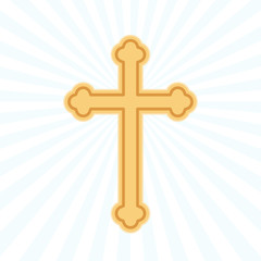 Religion cross flat icon