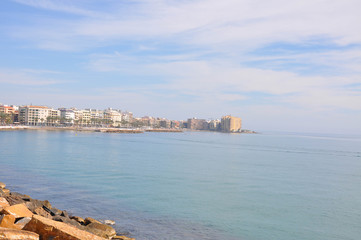 Fototapeta na wymiar Coast of the Mediterranean Sea in Spain. 2017 year