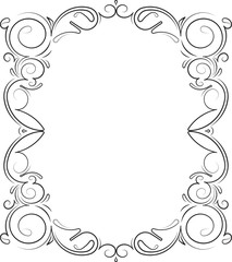 Vintage black frame with empty place for your text or other design, vector illustration greeting card.
