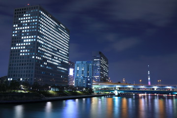 Fototapeta na wymiar Tokyo night view
