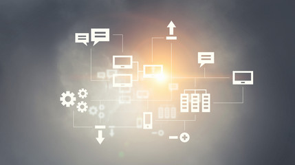Remote data exchange . Mixed media