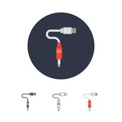 Flat USB cable icon for web 