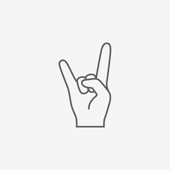 rock and roll sign. Heavy Rock Icon 