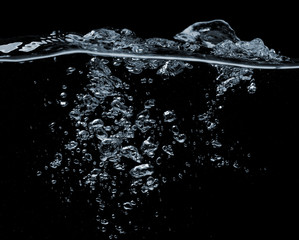 Water on a black