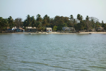 Fototapeta na wymiar Carabane island and village, Senegal