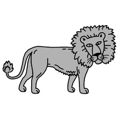 Vector illustration of Lion cartoon set collection