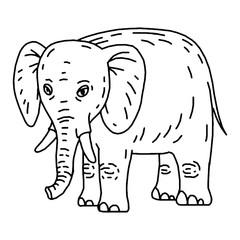 Cute elephant cartoon sitting