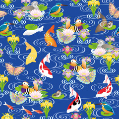 水辺の和風パターン