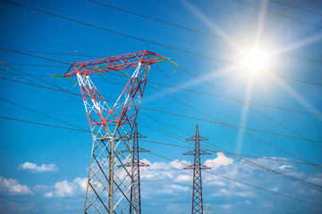 Electricity pylons