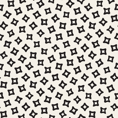 Stylish Doodle Scattered Shapes. Vector Seamless Black And White Freehand Pattern