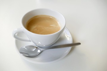 cup of fresh hot tasty coffee