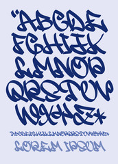 Graffiti alphabet- Hand written - Vector font
