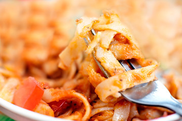 macro fork and bolognese passta