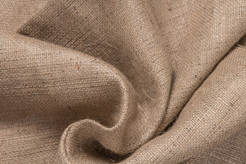 Brown cloth background, old fabric texture for background, close up