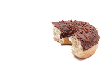 Delicious Donut with Sprinkles Isolated on White Background