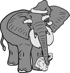 opa weihnachten weihnachtsmann santa claus nikolaus geschenke sack winter elefant
