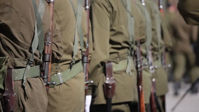 Carabineros (Chilean Police) marching in a Parade.
Santiago, Chile
