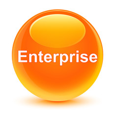 Enterprise glassy orange round button