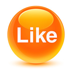 Like glassy orange round button