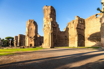Rome, Italy. Ancient ruins of the term Caracalla, 217.