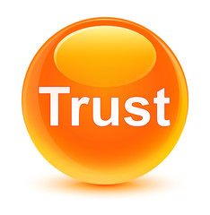 Trust glassy orange round button