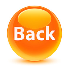 Back glassy orange round button