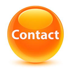 Contact glassy orange round button