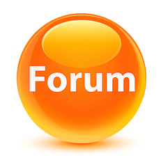 Forum glassy orange round button