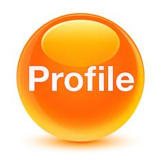 Profile glassy orange round button