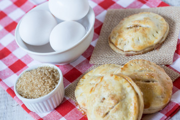 Autumn Apple Hand Pies with Raw Sugar and Eggs