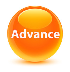 Advance glassy orange round button