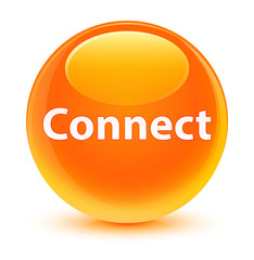 Connect glassy orange round button