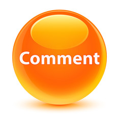 Comment glassy orange round button