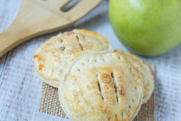 Close Up Apple Hand Pies And Spatula