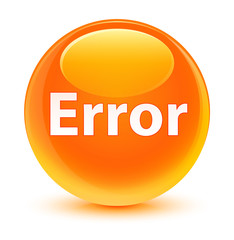 Error glassy orange round button