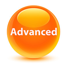 Advanced glassy orange round button