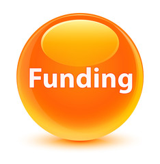 Funding glassy orange round button