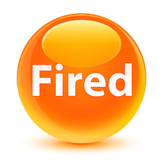 Fired glassy orange round button