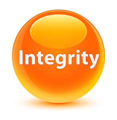 Integrity glassy orange round button