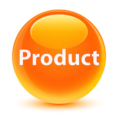 Product glassy orange round button